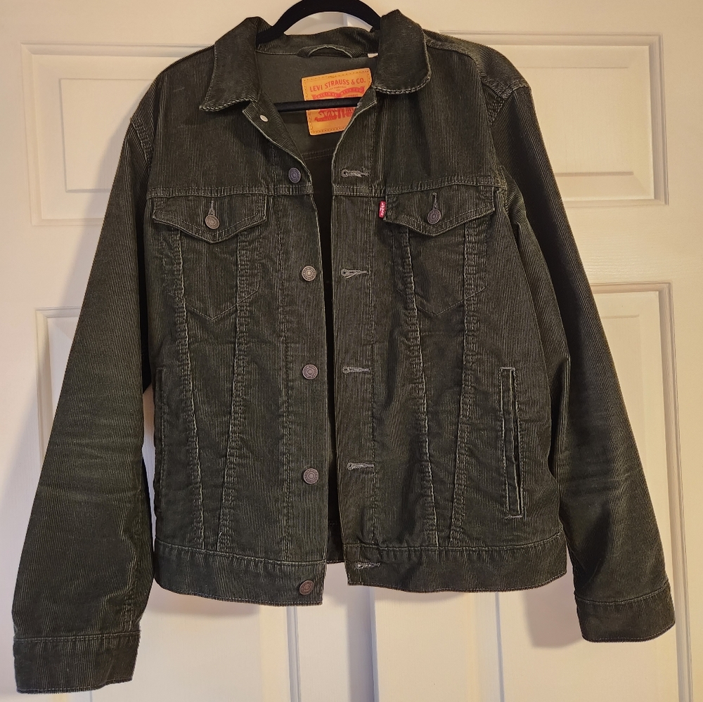 Men's Olive Green Levi Corduroy Jacket